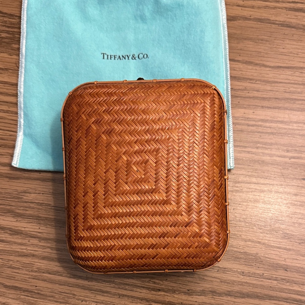 Tiffany & Co. Elsa Peretti Hand Woven Bamboo Museum Held Bag